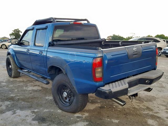 1N6ED27T24C482560 - 2004 NISSAN FRONTIER C BLUE photo 3