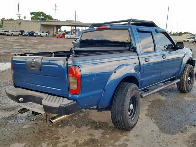 1N6ED27T24C482560 - 2004 NISSAN FRONTIER C BLUE photo 4