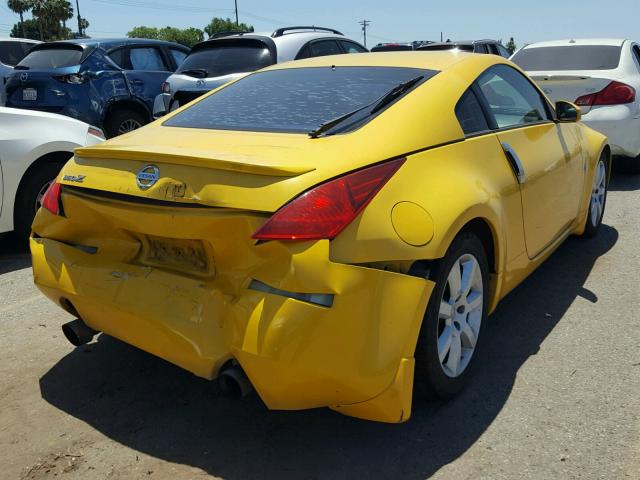 JN1AZ34D75M606360 - 2005 NISSAN 350Z COUPE YELLOW photo 4