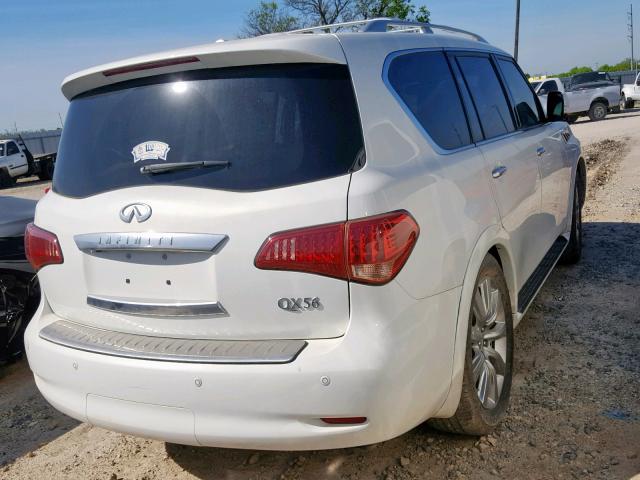 JN8AZ2NF8D9550068 - 2013 INFINITI QX56 WHITE photo 4