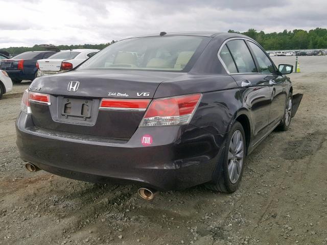 1HGCP3F85BA011968 - 2011 HONDA ACCORD EXL BROWN photo 4