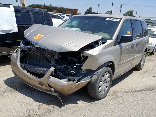 2A8HR44H18R800459 - 2008 CHRYSLER TOWN & COU GOLD photo 2