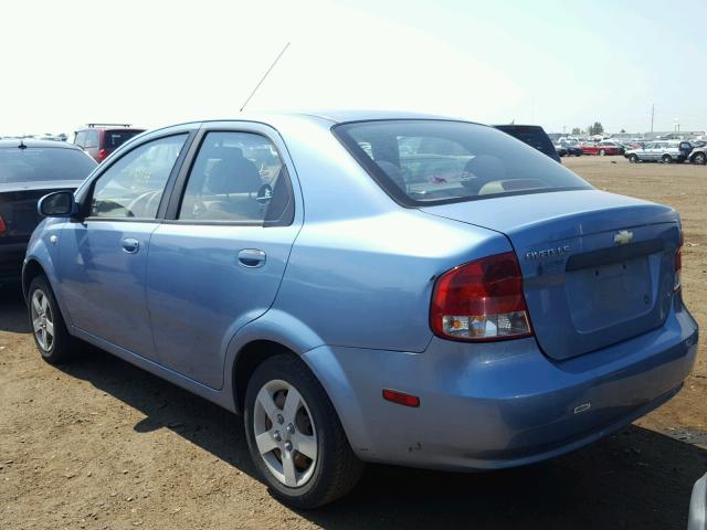 KL1TD52605B329140 - 2005 CHEVROLET AVEO BASE Көк фото 3
