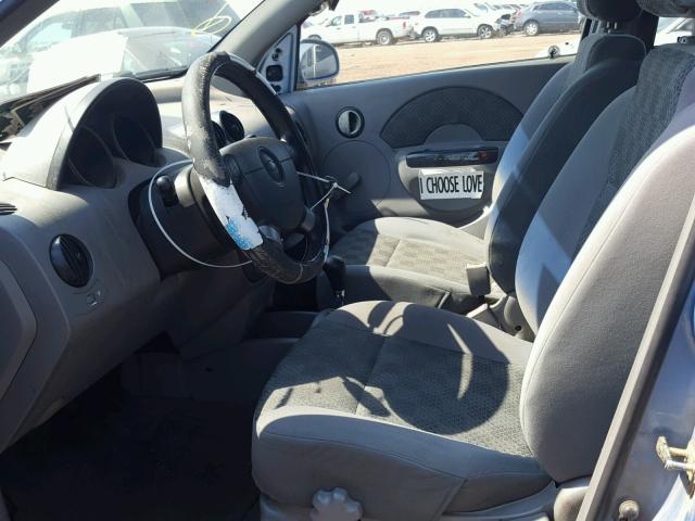 KL1TD52605B329140 - 2005 CHEVROLET AVEO BASE Көк фото 5
