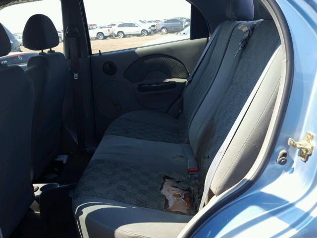 KL1TD52605B329140 - 2005 CHEVROLET AVEO BASE Көк фото 6