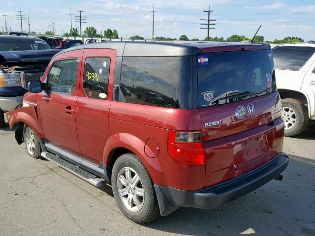 5J6YH28756L010095 - 2006 HONDA ELEMENT EX MAROON photo 3