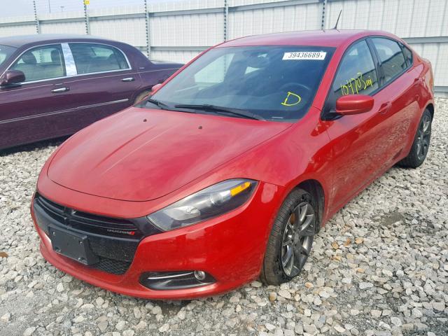 1C3CDFBB9ED907756 - 2014 DODGE DART SXT RED photo 2