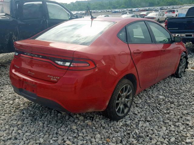 1C3CDFBB9ED907756 - 2014 DODGE DART SXT RED photo 4