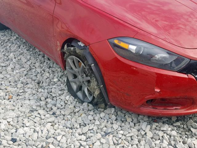 1C3CDFBB9ED907756 - 2014 DODGE DART SXT RED photo 9