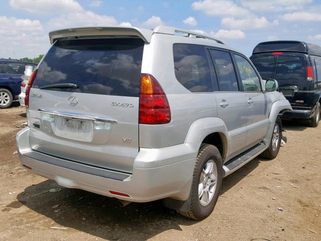 JTJBT20X750081446 - 2005 LEXUS GX 470 SILVER photo 4