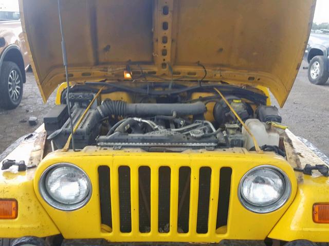 1J4FA49S9YP712104 - 2000 JEEP WRANGLER / YELLOW photo 7