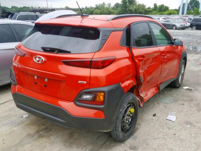 KM8K2CAA8KU236690 - 2019 HYUNDAI KONA SEL ORANGE photo 4