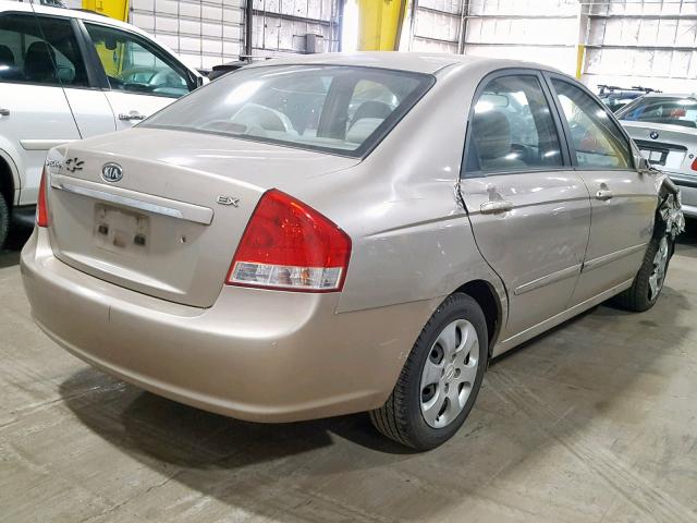 KNAFE121675467781 - 2007 KIA SPECTRA EX BEIGE photo 4