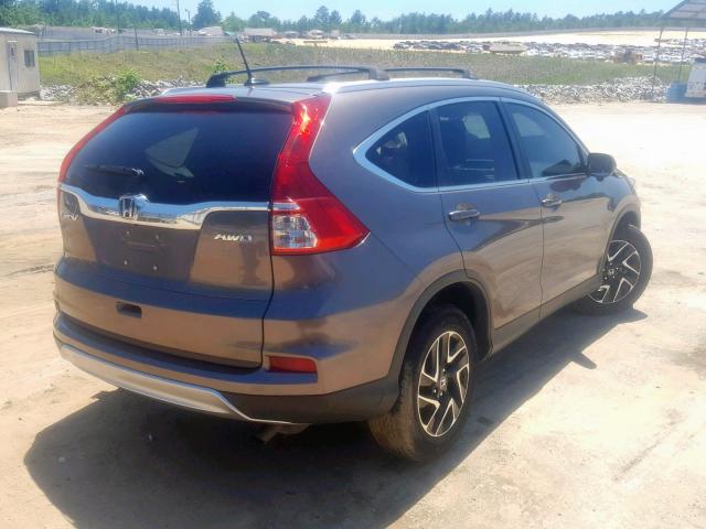 5J6RM4H75FL009170 - 2015 HONDA CR-V EXL GRAY photo 4