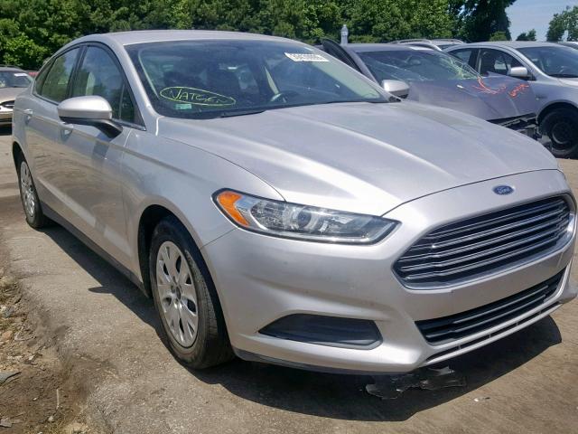 3FA6P0G76DR167225 - 2013 FORD FUSION S SILVER photo 1