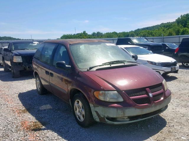 1D4GP25373B157609 - 2003 DODGE CARAVAN SE MAROON photo 1