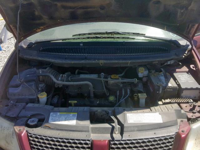 1D4GP25373B157609 - 2003 DODGE CARAVAN SE MAROON photo 7