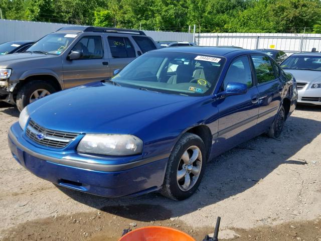 2G1WF52E839316845 - 2003 CHEVROLET IMPALA BLUE photo 2