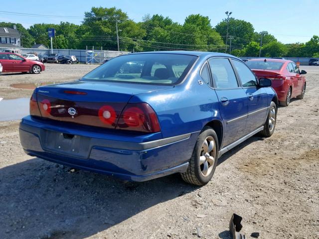 2G1WF52E839316845 - 2003 CHEVROLET IMPALA BLUE photo 4