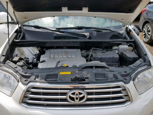 JTEDK3EH6A2162373 - 2010 TOYOTA HIGHLANDER WHITE photo 7