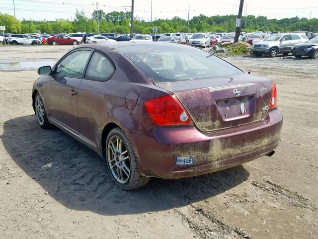 JTKDE167970186539 - 2007 TOYOTA SCION TC ბურგუნდია ფოტო 3