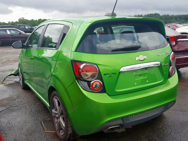 1G1JH6SBXF4138489 - 2015 CHEVROLET SONIC RS GREEN photo 3