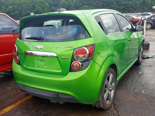 1G1JH6SBXF4138489 - 2015 CHEVROLET SONIC RS GREEN photo 4