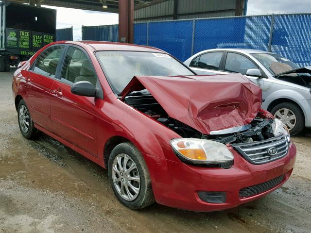 KNAFE121485543841 - 2008 KIA SPECTRA EX BURGUNDY photo 1