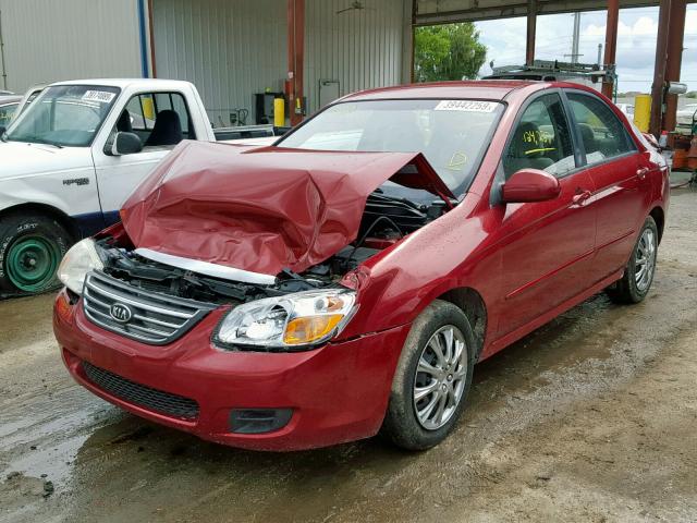 KNAFE121485543841 - 2008 KIA SPECTRA EX BURGUNDY photo 2