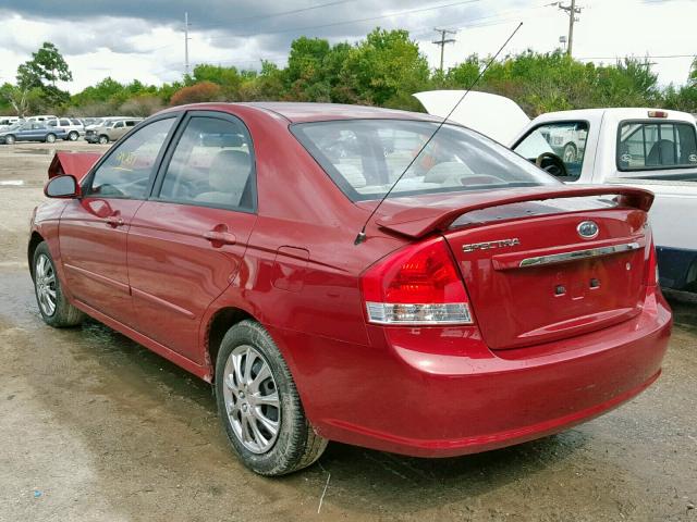 KNAFE121485543841 - 2008 KIA SPECTRA EX BURGUNDY photo 3