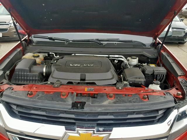 1GCGSBE30F1170076 - 2015 CHEVROLET COLORADO L ORANGE photo 7