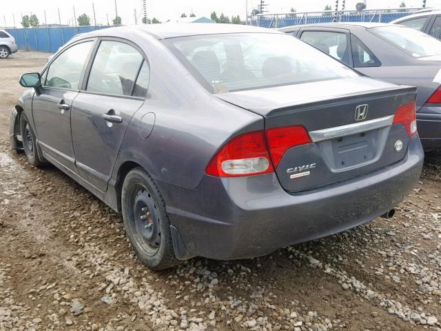 2HGFA15639H011529 - 2009 HONDA CIVIC LX-S GRAY photo 3