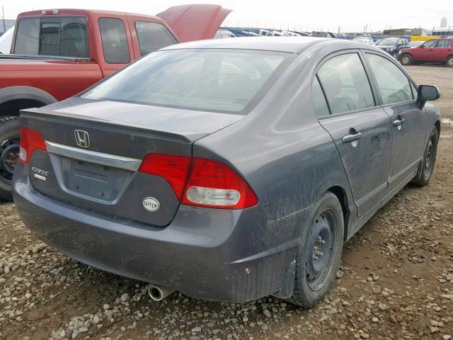 2HGFA15639H011529 - 2009 HONDA CIVIC LX-S GRAY photo 4
