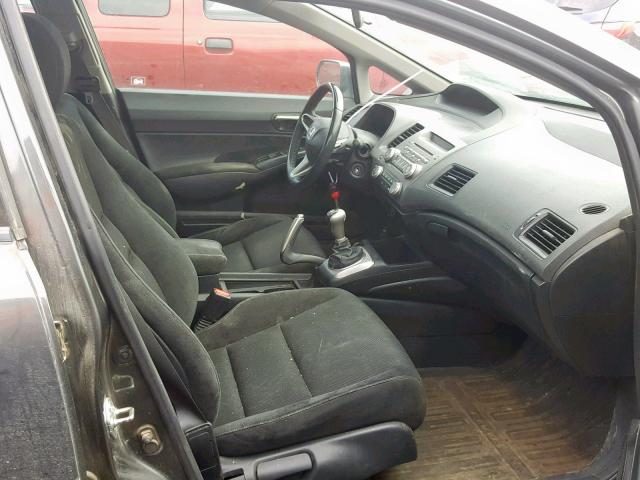 2HGFA15639H011529 - 2009 HONDA CIVIC LX-S GRAY photo 5
