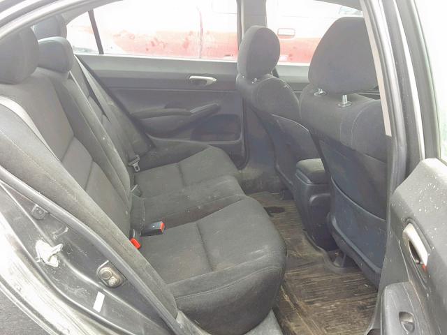 2HGFA15639H011529 - 2009 HONDA CIVIC LX-S GRAY photo 6