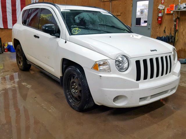 1J8FT47W27D143319 - 2007 JEEP COMPASS WHITE photo 1