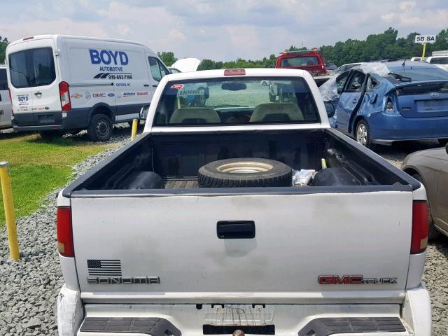 1GTCS1446SK541782 - 1995 GMC SONOMA WHITE photo 6