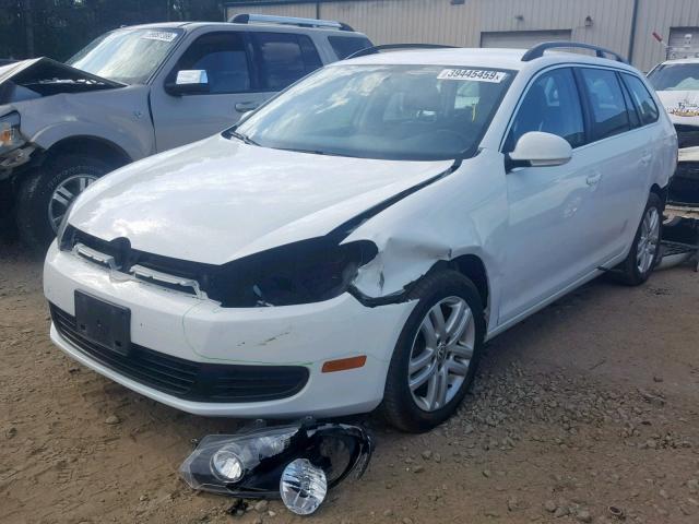 3VWML7AJ3EM621288 - 2014 VOLKSWAGEN JETTA TDI WHITE photo 2