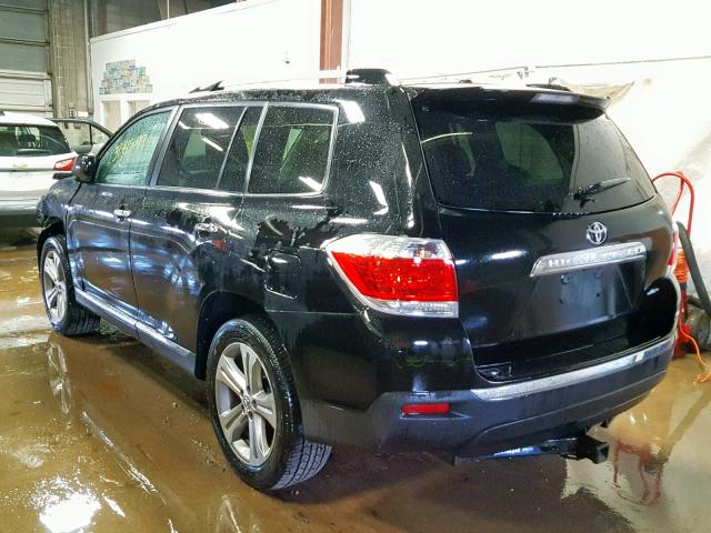 5TDDK3EH0BS060260 - 2011 TOYOTA HIGHLANDER BLACK photo 3