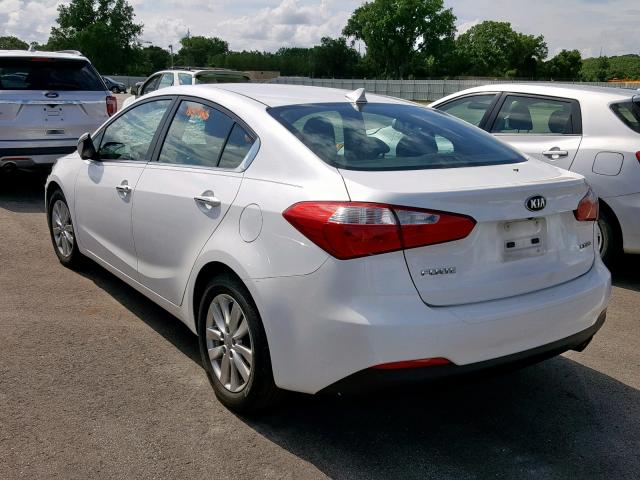 KNAFX4A80E5115514 - 2014 KIA FORTE EX WHITE photo 3