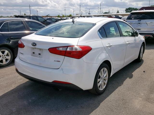 KNAFX4A80E5115514 - 2014 KIA FORTE EX WHITE photo 4