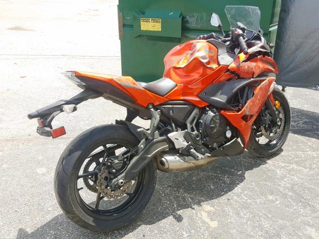 JKAEXEJ12HDA01304 - 2017 KAWASAKI EX650 J ORANGE photo 4