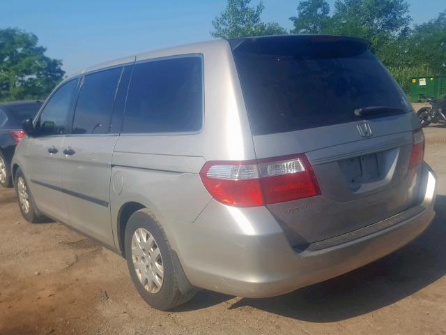 5FNRL38297B004159 - 2007 HONDA ODYSSEY LX GOLD photo 3