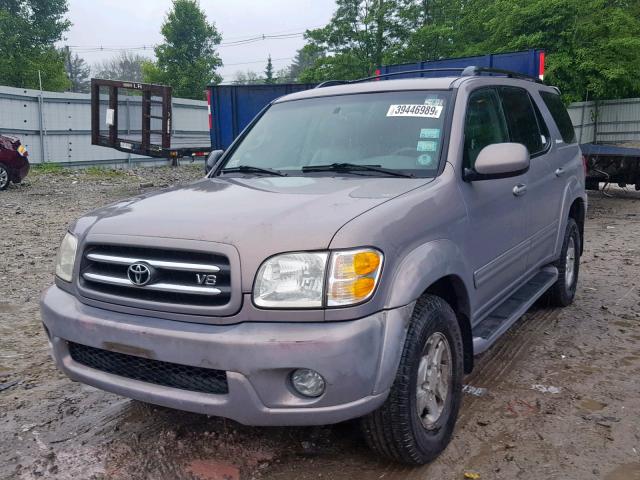 5TDBT48A82S079034 - 2002 TOYOTA SEQUOIA LI GRAY photo 2