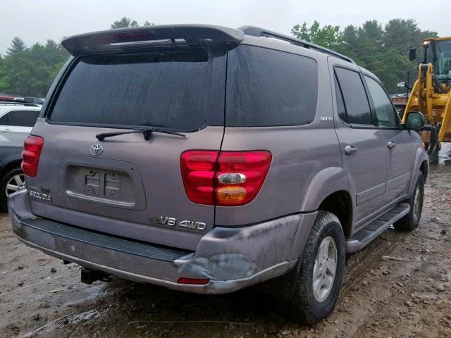 5TDBT48A82S079034 - 2002 TOYOTA SEQUOIA LI GRAY photo 4