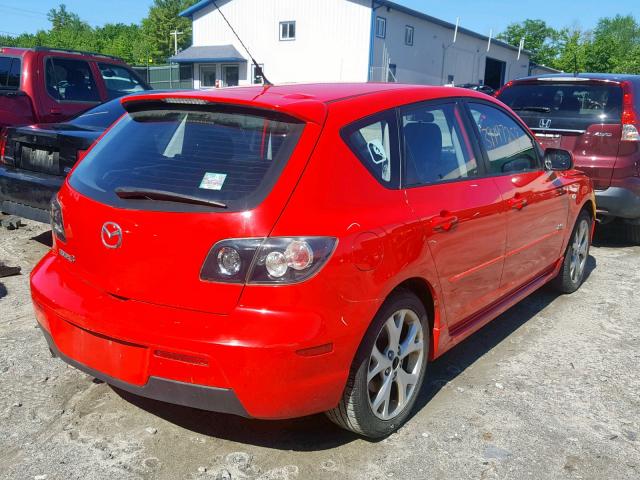 JM1BK144371672029 - 2007 MAZDA 3 HATCHBAC RED photo 4