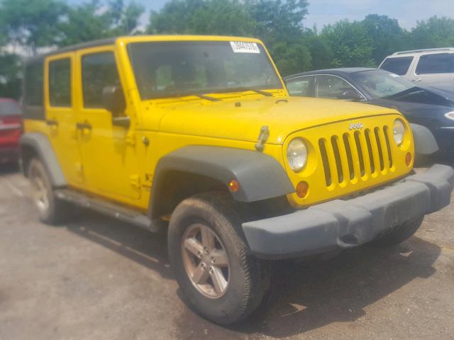 1J4GA39117L231694 - 2007 JEEP WRANGLER X YELLOW photo 1