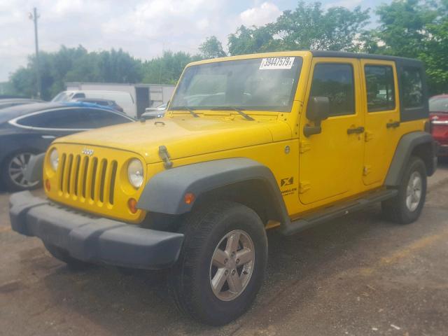 1J4GA39117L231694 - 2007 JEEP WRANGLER X YELLOW photo 2