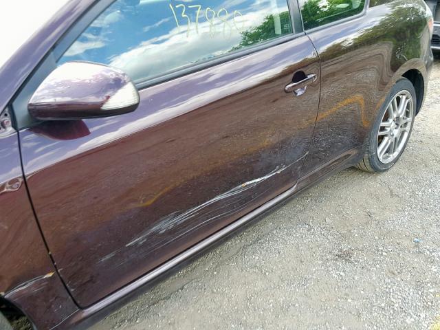 JTKDE167590298676 - 2009 TOYOTA SCION TC PURPLE photo 9