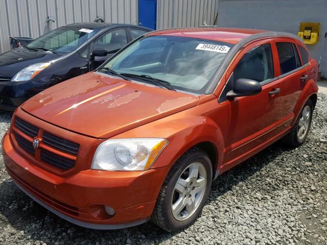 1B3HB48B47D381012 - 2007 DODGE CALIBER SX ORANGE photo 2